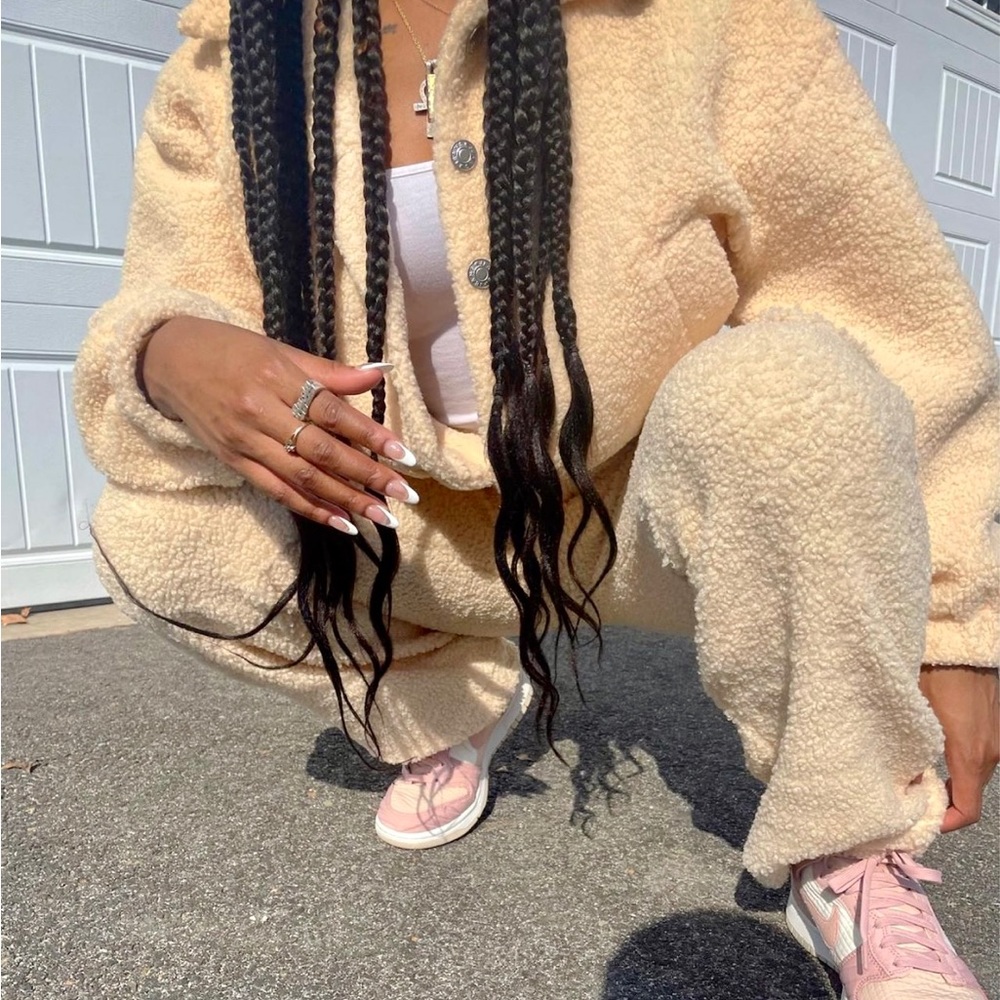 Teddy Sherpa pants with pockets cozy